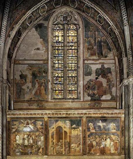 GIOTTO di Bondone Frescoes in the second bay of the nave Norge oil painting art